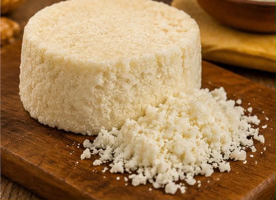 Rueda de queso y queso rallado elaborados por Saori Food.